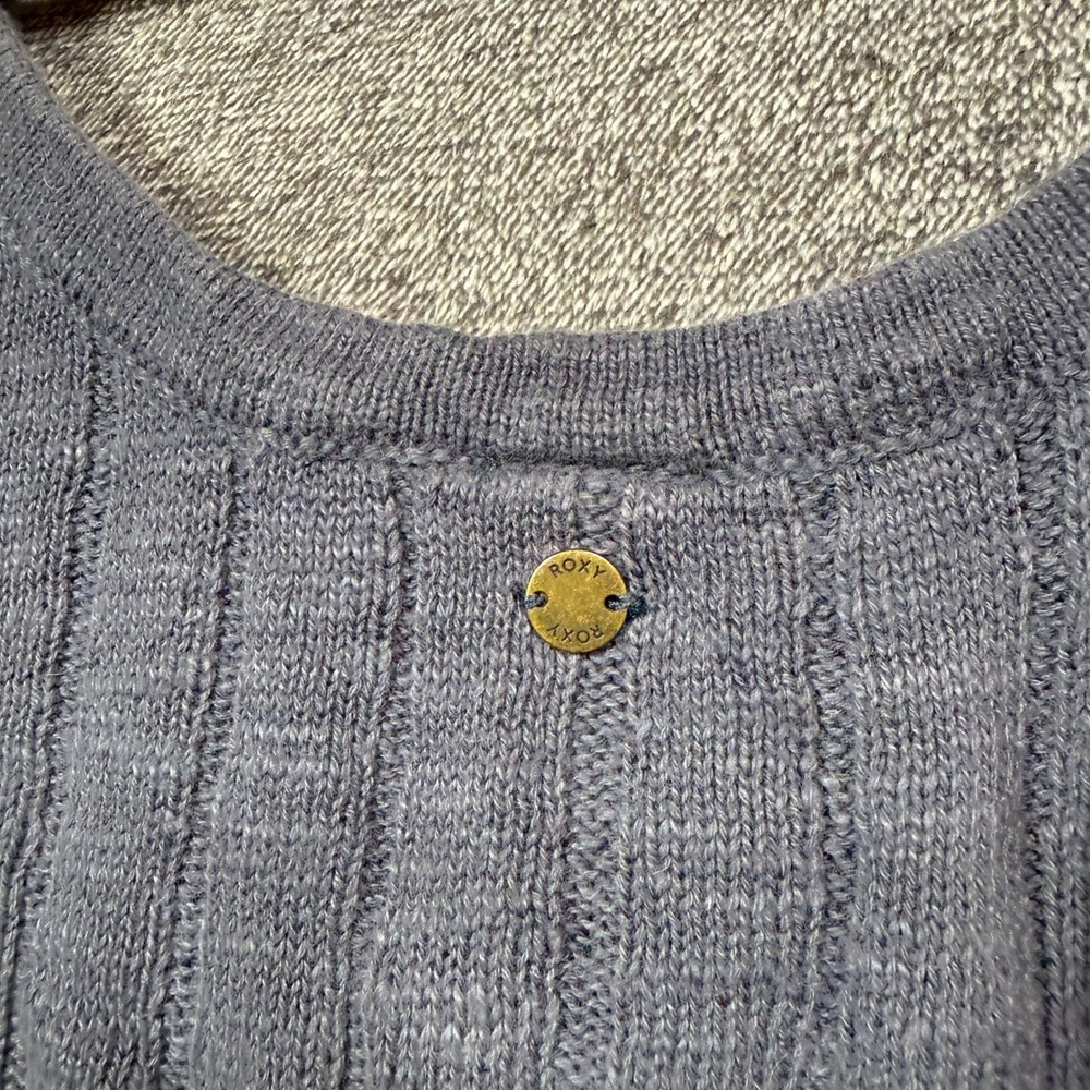 Roxy Tank Top Lot of 2 Ribbed Knit Button Front Medium Navy Blue Mustard Yellow - Picture 9 of 9